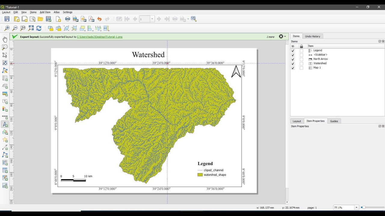 How to insert Legend, Grid, title and North Arrow on a map in QGIS