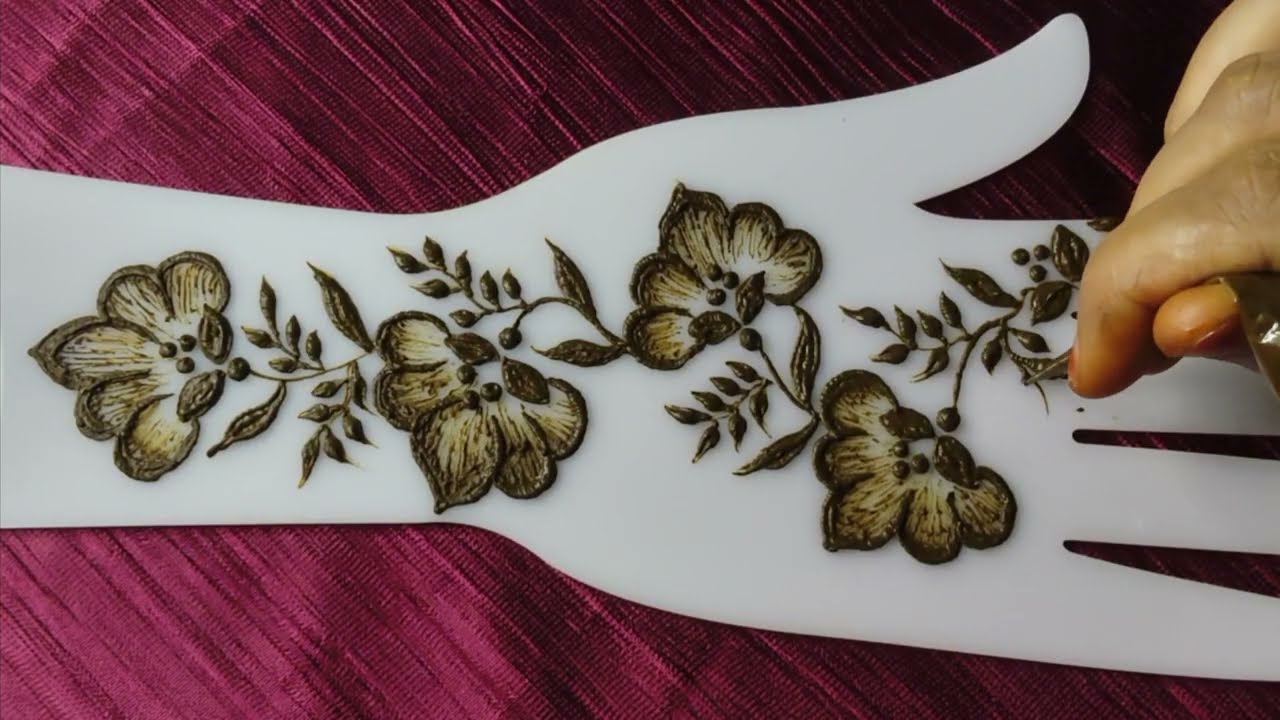 Arabic Style Mehndi Design tutorial floral Mehndi #hennamagic #creativehenna #mehndi #mehendidesign 