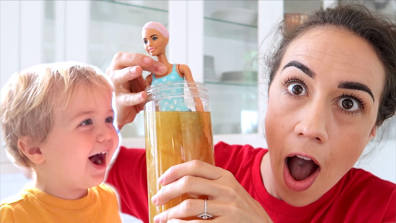 Testing The Color Changing Barbie with Flynn!