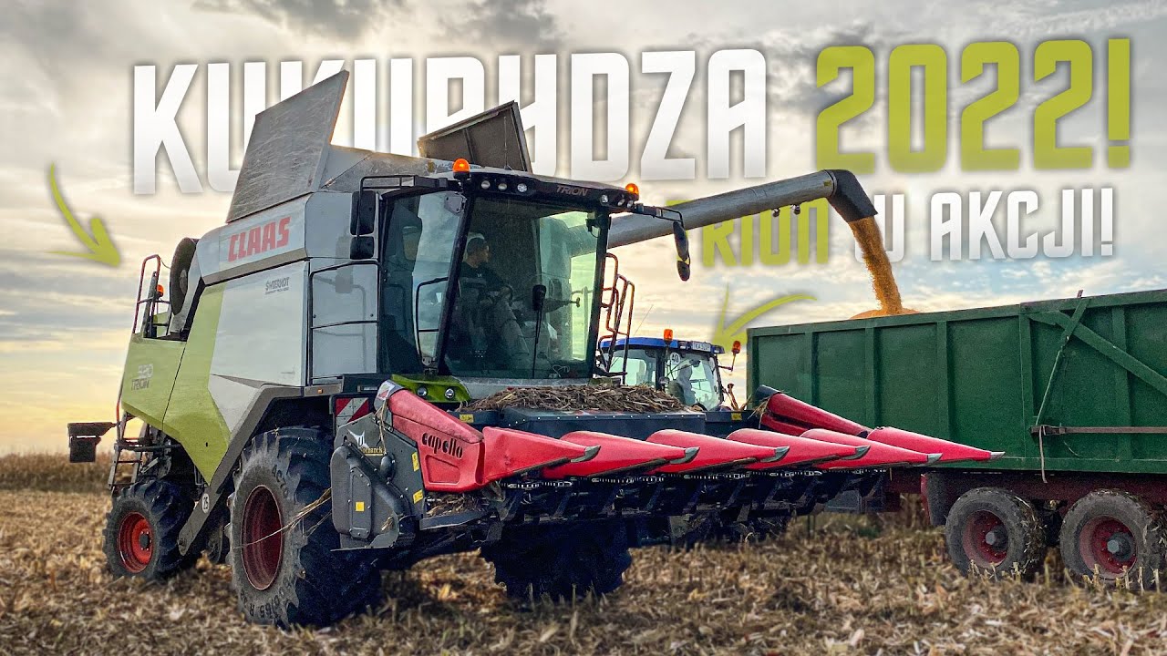 Koszenie Kukurydzy Na Ziarno F.H.U.G Jagielnik I Claas Trion 520 I 2x New Holland I John Deere 6930