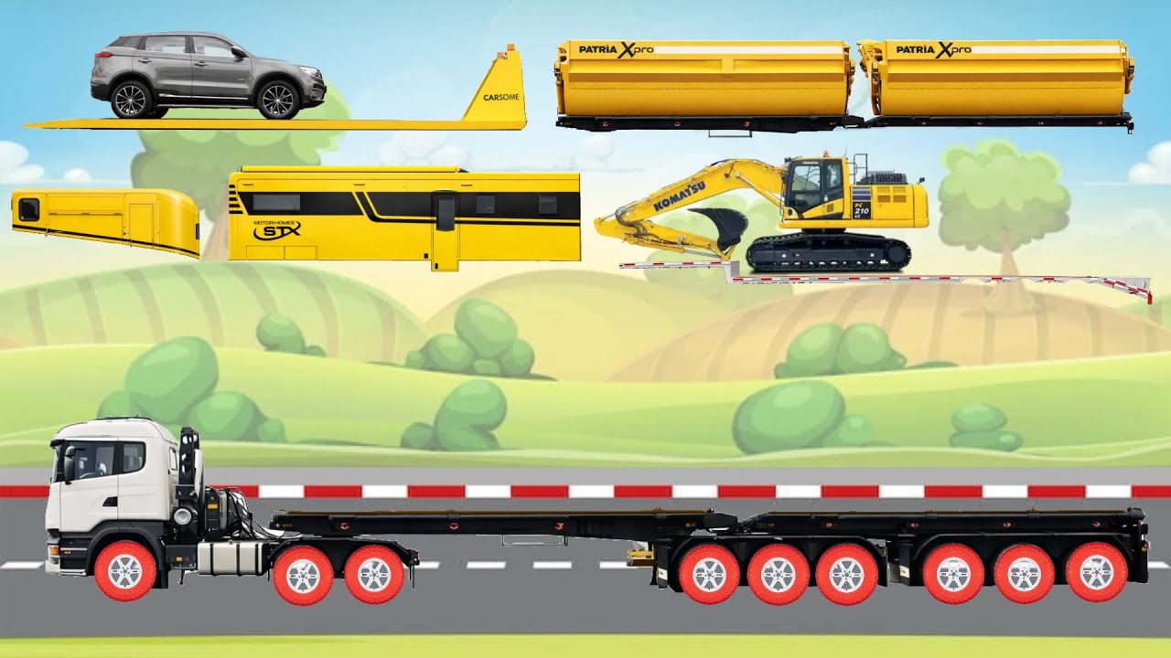 Mencari bagian katoseri truk panjang | Truk Gandeng Vessel, Towing, Step deck trailer, campervan Bus