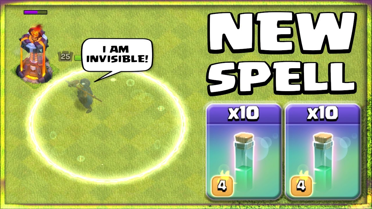 NEW SPELL = INVISIBILITY SPELL! How Does It Work?! COC NEW UPDATE | Clash of Clans