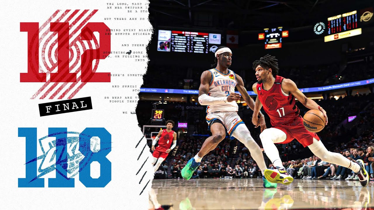 Trail Blazers 112, Thunder 118 | Mar. 26, 2023 | Game Highlights