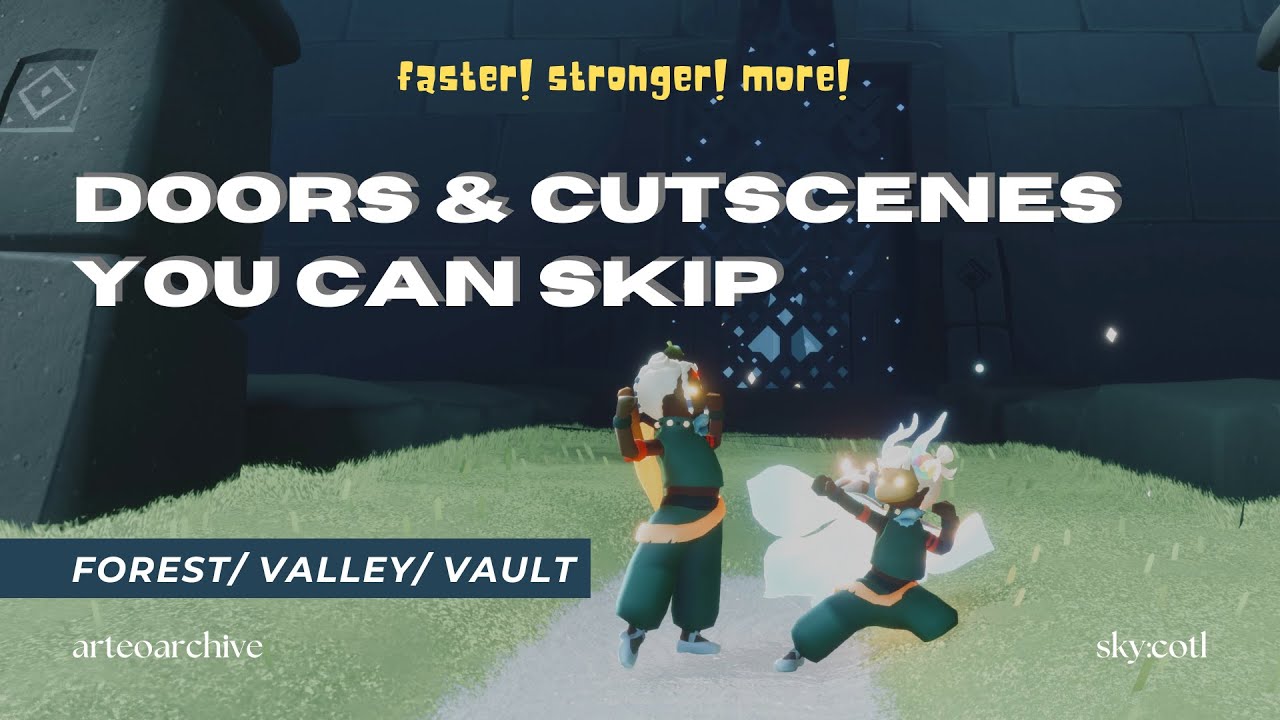 Skipping doors/ gates/ cutscenes for faster Candle Run | sky:cotl