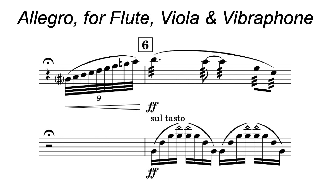 Allegro, for Flute, Viola & Vibraphone (2023)