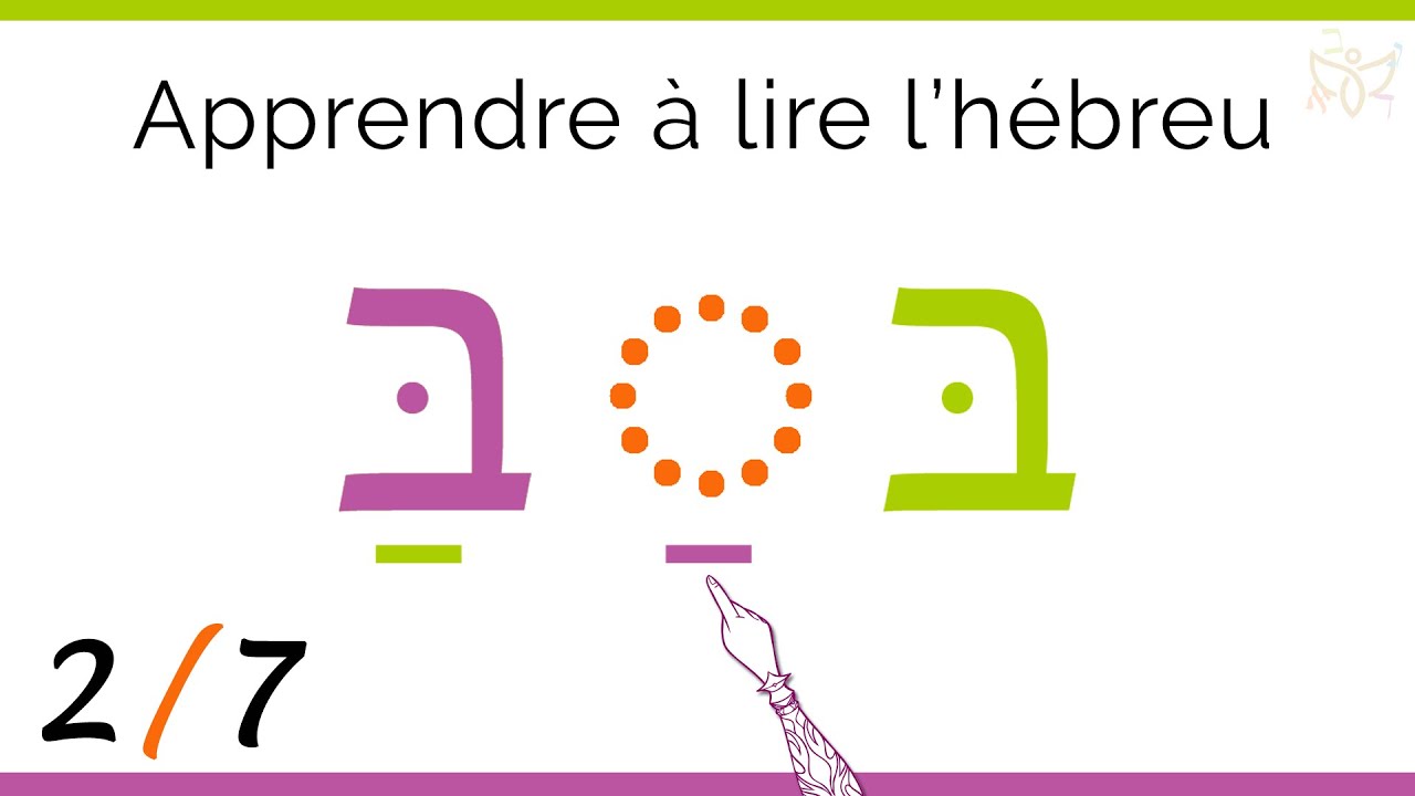Apprendre à lire l'hébreu - 2/7 (nouvelle version)