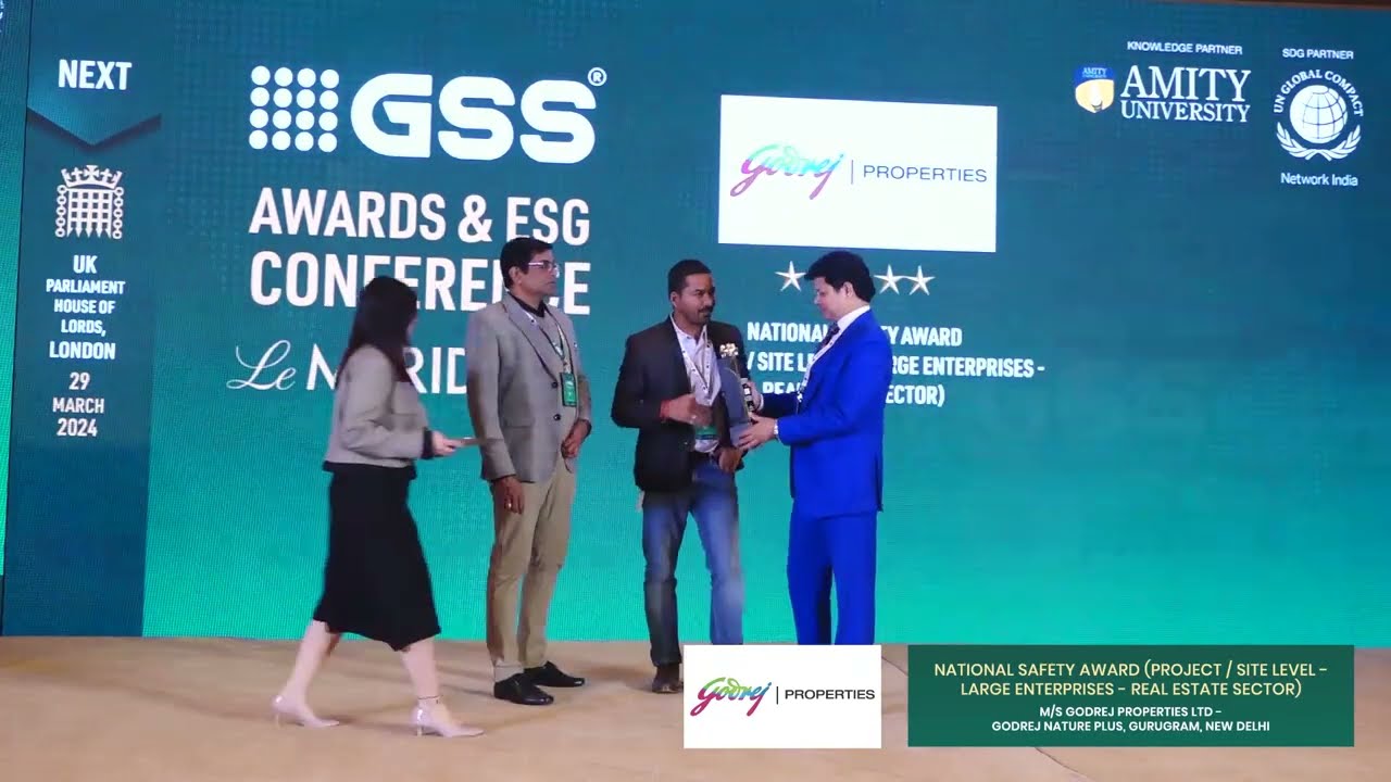 National Safety Award - M/s Godrej Properties Ltd - Godrej Nature Plus, Gurugram, New Delhi