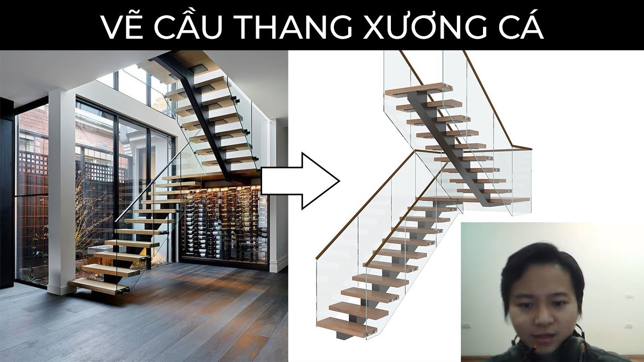 Vẽ cầu thang xương cá - 3dsMax