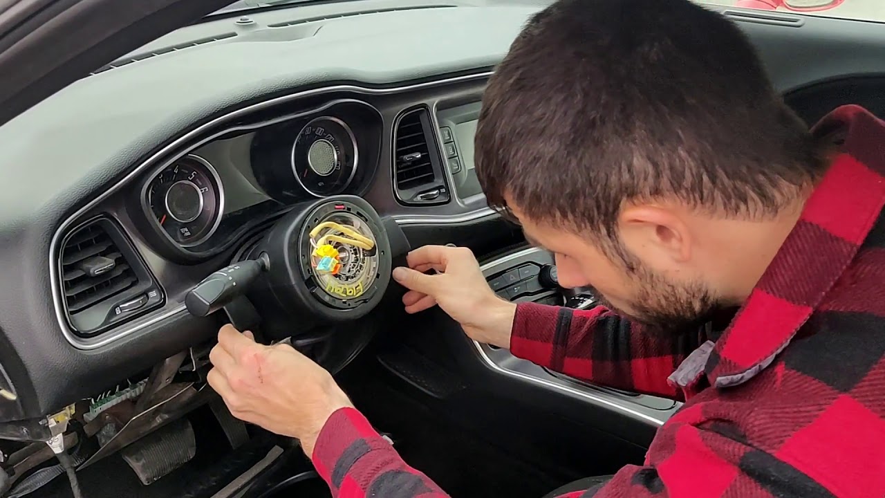 Dodge Challenger airbag clock spring replacement video nr.8