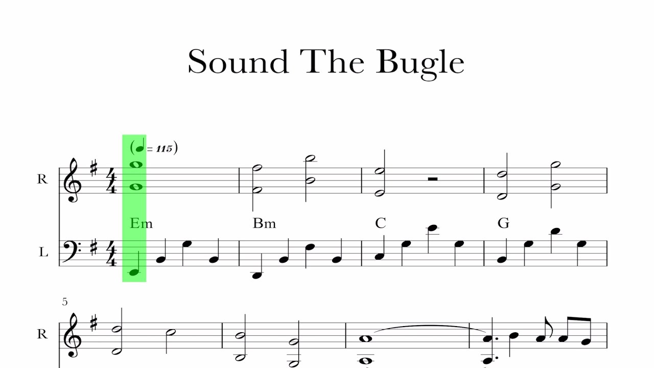 Spirit - Sound the Bugle Sheet Music