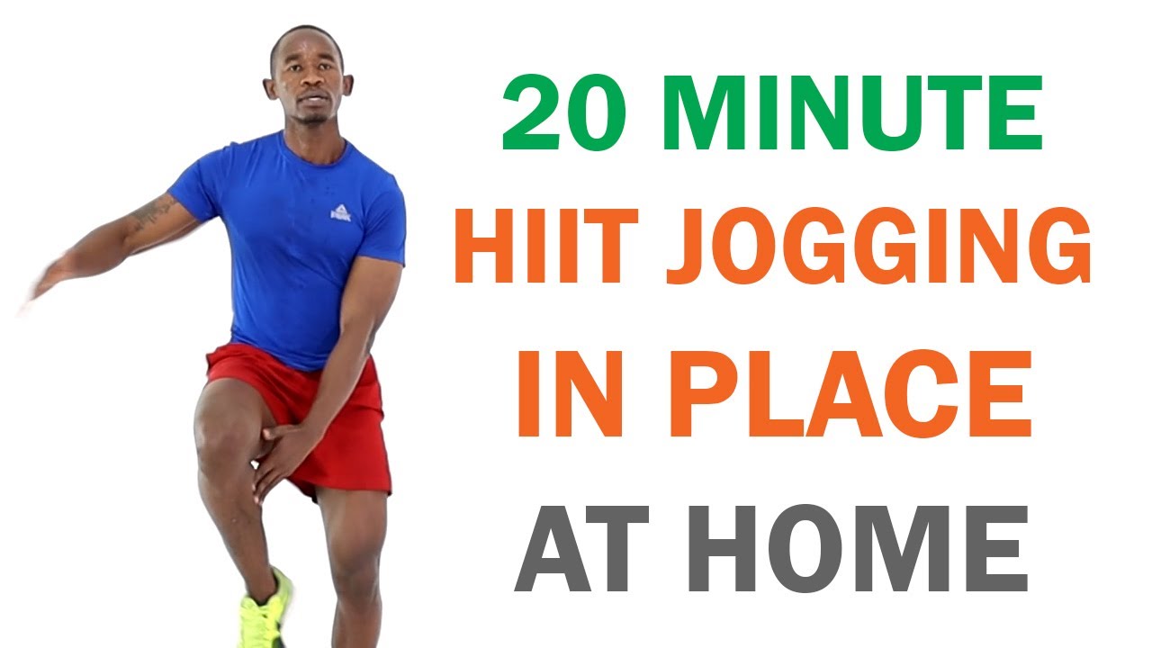 20 Minute HIIT Jogging In Place at Home/ Indoor Jogging for Weight Loss