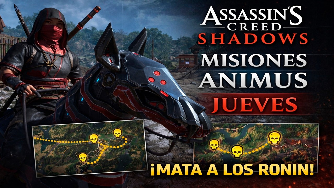 MATA A TODOS LOS RONIN! ⚔️ Misiones Animus JUEVES – Assassin’s Creed Shadows