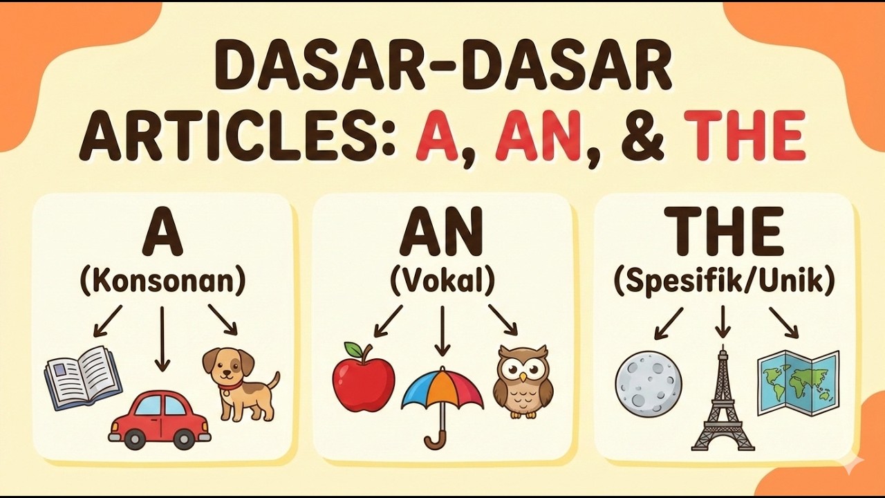 Belajar Bahasa Inggris Dasar | Dasar-Dasar Articles: A, An, dan The