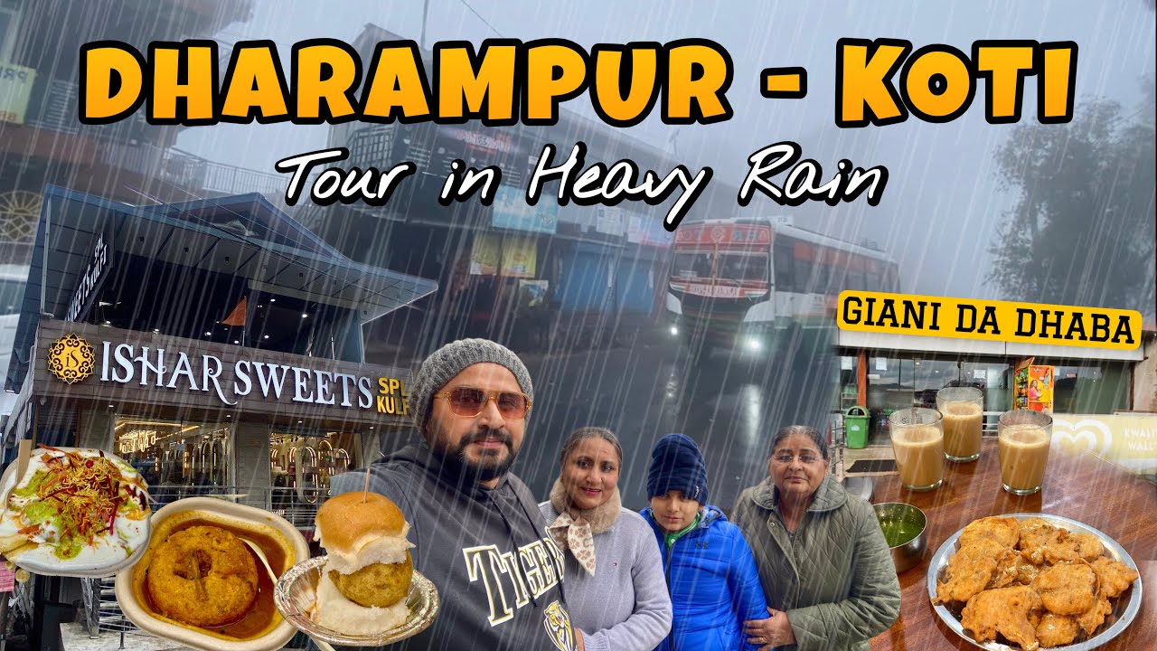 Dharampur Koti Tour in Rain | Best Street Food in Dharampur & Koti | Himachal Pradesh