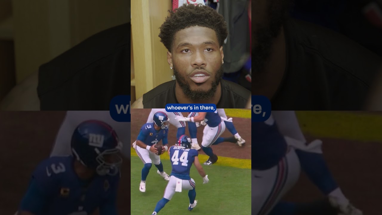 Tyrone Tracy Jr. on Cam Skattebo's physicality #shorts #nfl #Giants #nygiants