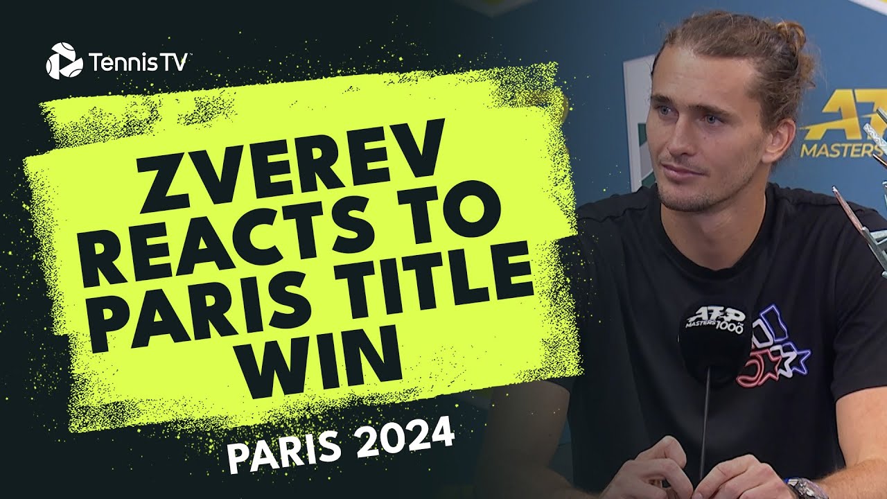 Alexander Zverev Reacts To Winning The Rolex Paris Masters | Paris 2024