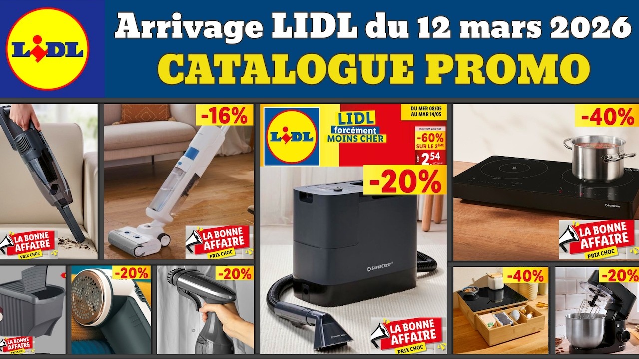 catalogue LIDL du 12 mars 2026 ✅ Arrivage maison cuisine 🔥 Promos deals SilverCrest pub