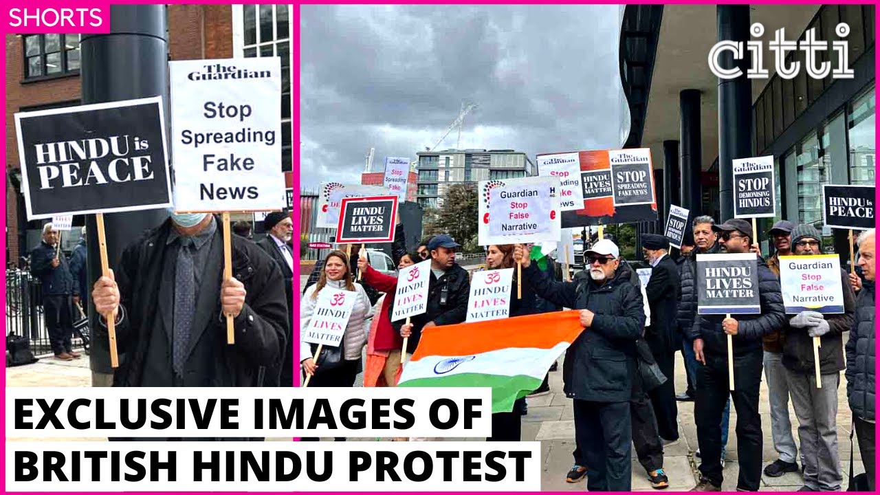 British Hindus protest The Guardian's fake news against India & Hindus