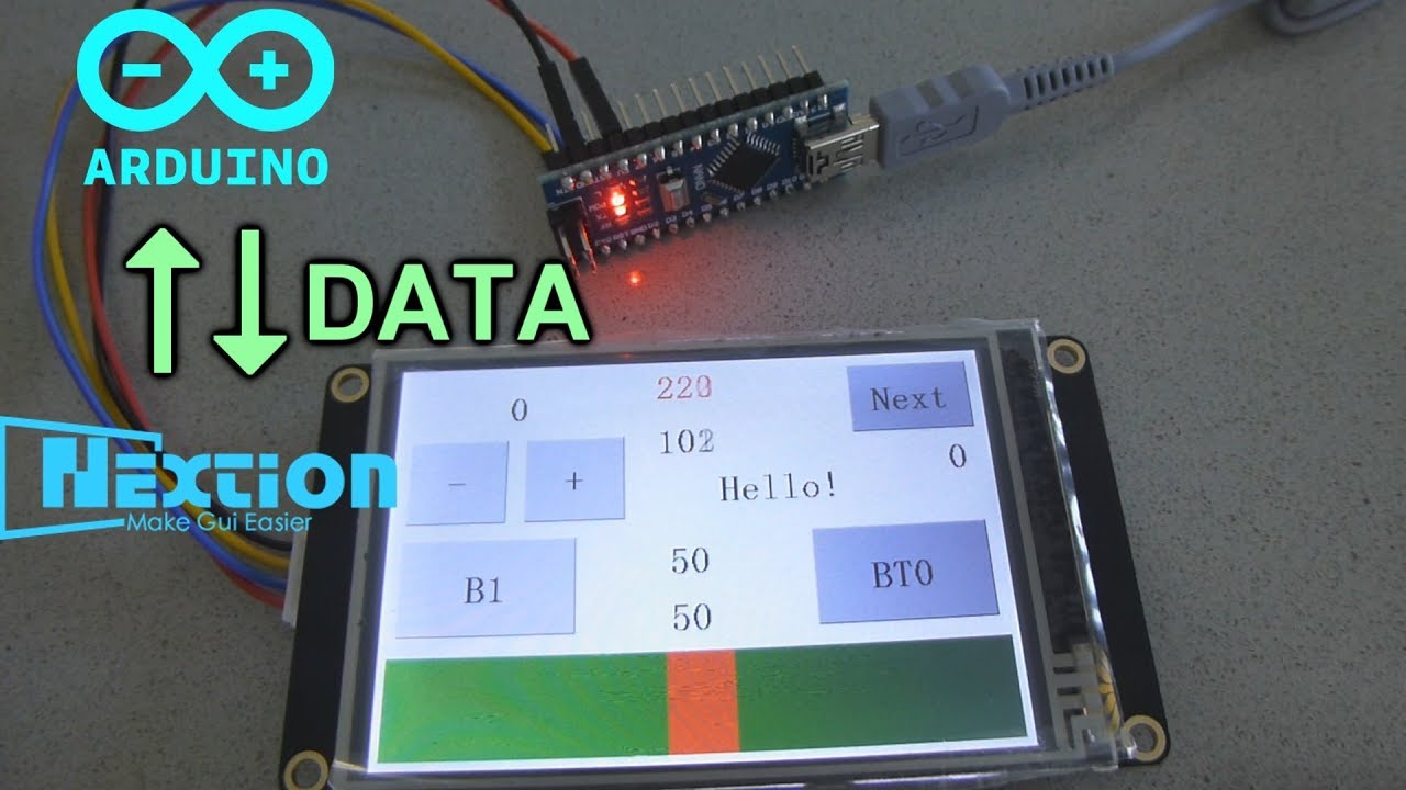 Урок №2 по Nextion+Arduino: отправка данных в Arduino