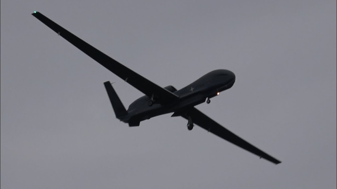 NATO northtrop grumman Q4 globalhawk landing at Tampere-Pirkkala