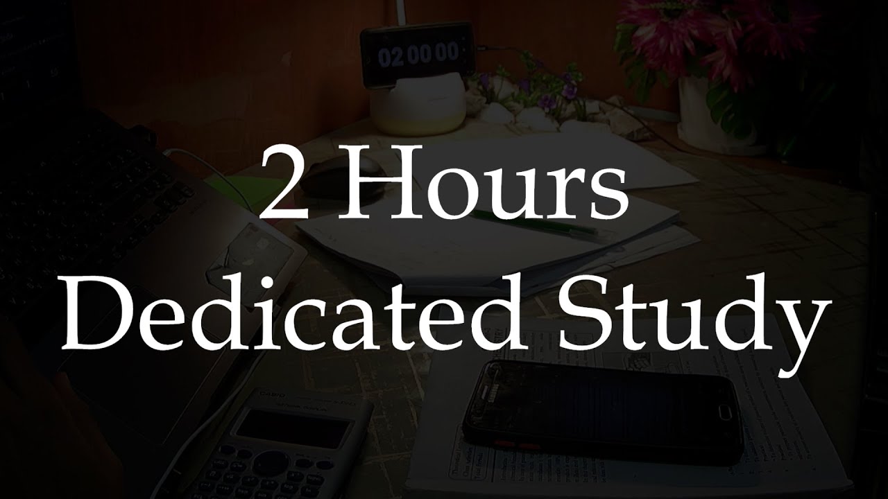 LIVE | 2-Hours Study with Me 📚⛈️| Full Focused Mode | Thunderstorm Sound  (Day - 4)