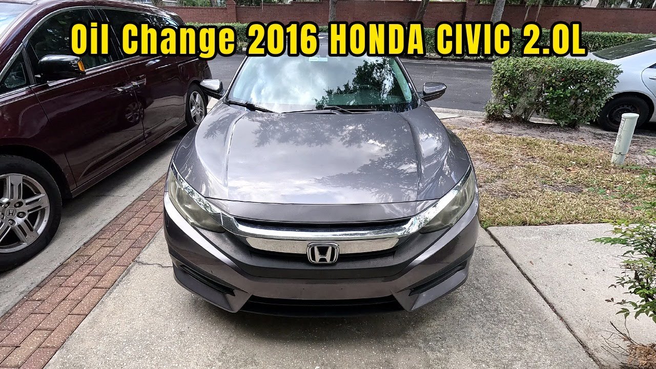 2016 Honda Civic 2.0L OIL CHANGE