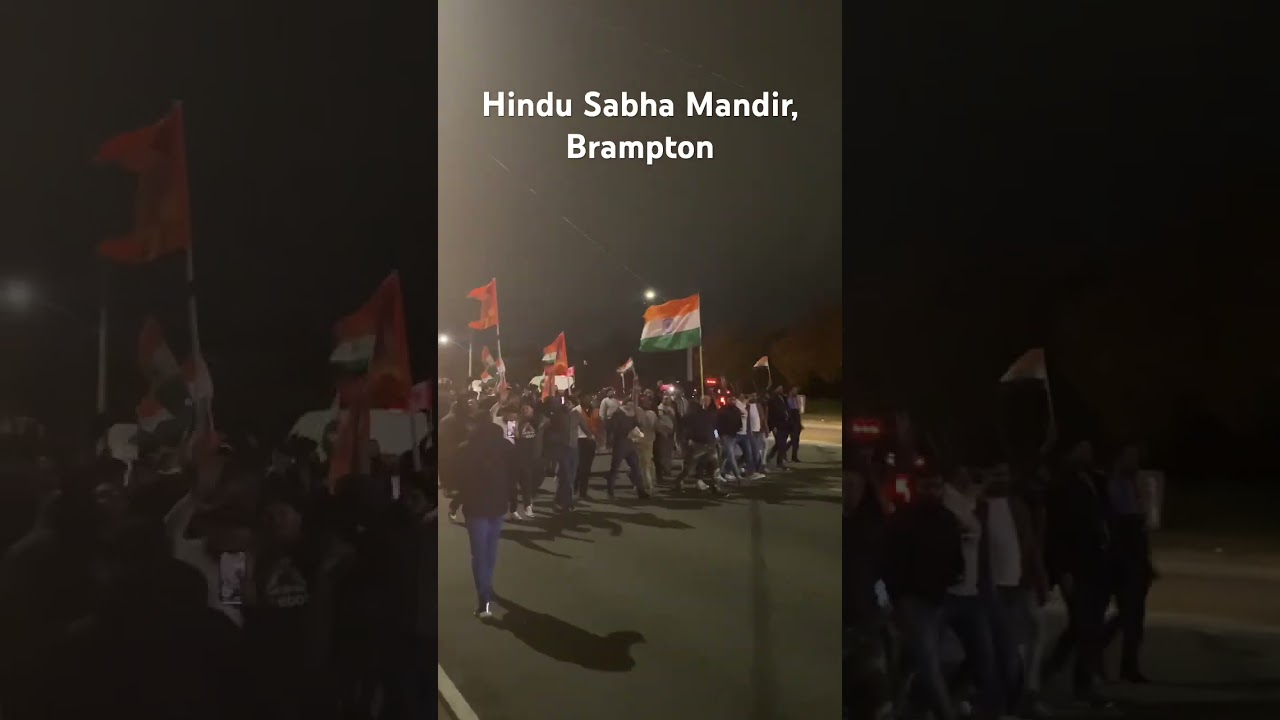 Protests erupts against the inaction of Peel police and Candian gov. Over the attacks at Temple