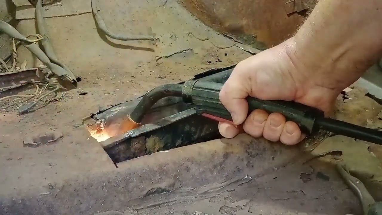 Remove and Replace Rear seat Floor brace End from the Top on 57 Chevy 210 Tri-Five