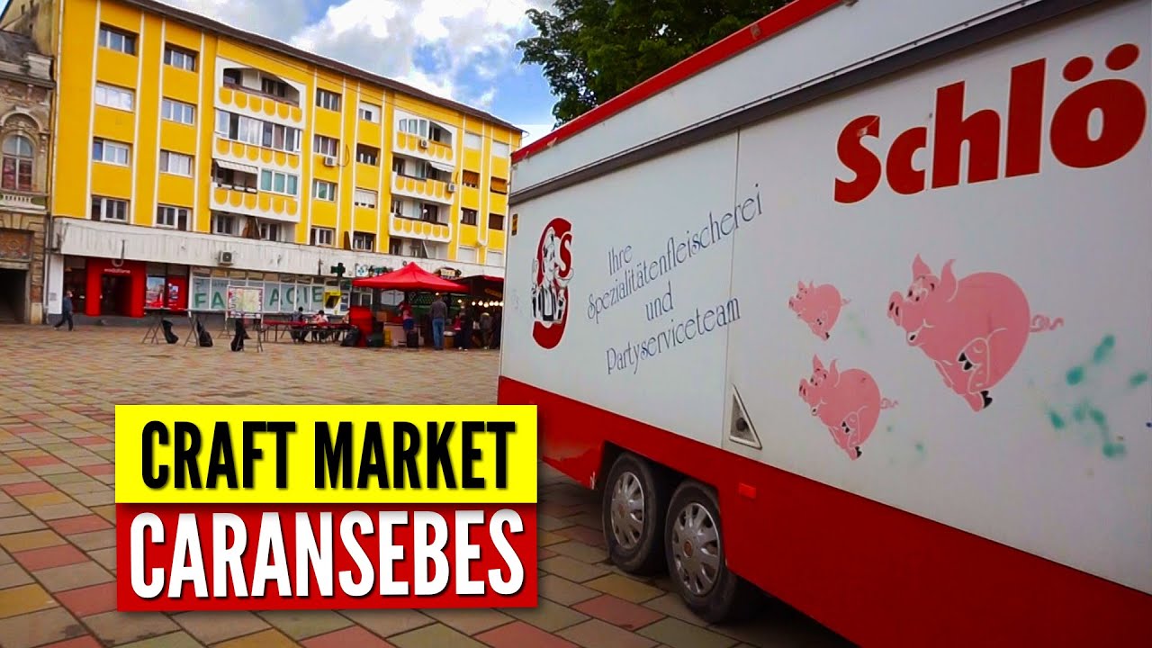 Craft Market in Caransebeș, Romania | City Market Walking Tour | Sunday Market Walking (May 2021)