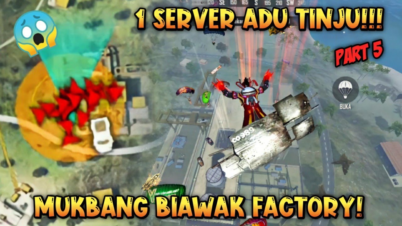 SATU SERVER BAKU HANTAM DI FACTORY‼️AKHIRNYA MUKBANG BIAWAK LAGI
