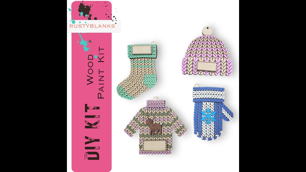 DIY Christmas Paint-Along 🎄 Cable Knit Ornament Wood Kits