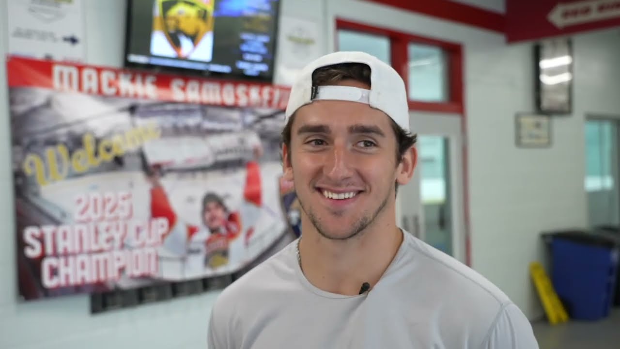 Mackie Samoskevich Takes Stanley Cup Home to Newtown, Connecticut