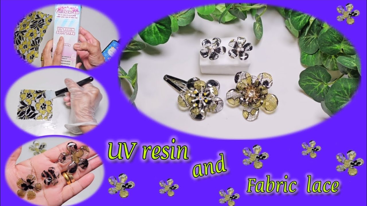 Yes It's possible to create jewelries from Fabric lace and UV resin 