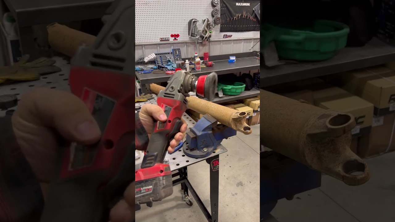 C10 short bed part 11 driveshaft on the cheap #diy #c10 #squarebody