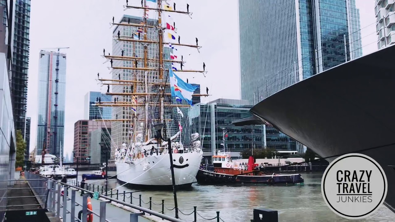 One of the largest and fastest tall ships in the world. Tall ship in London . Libertad