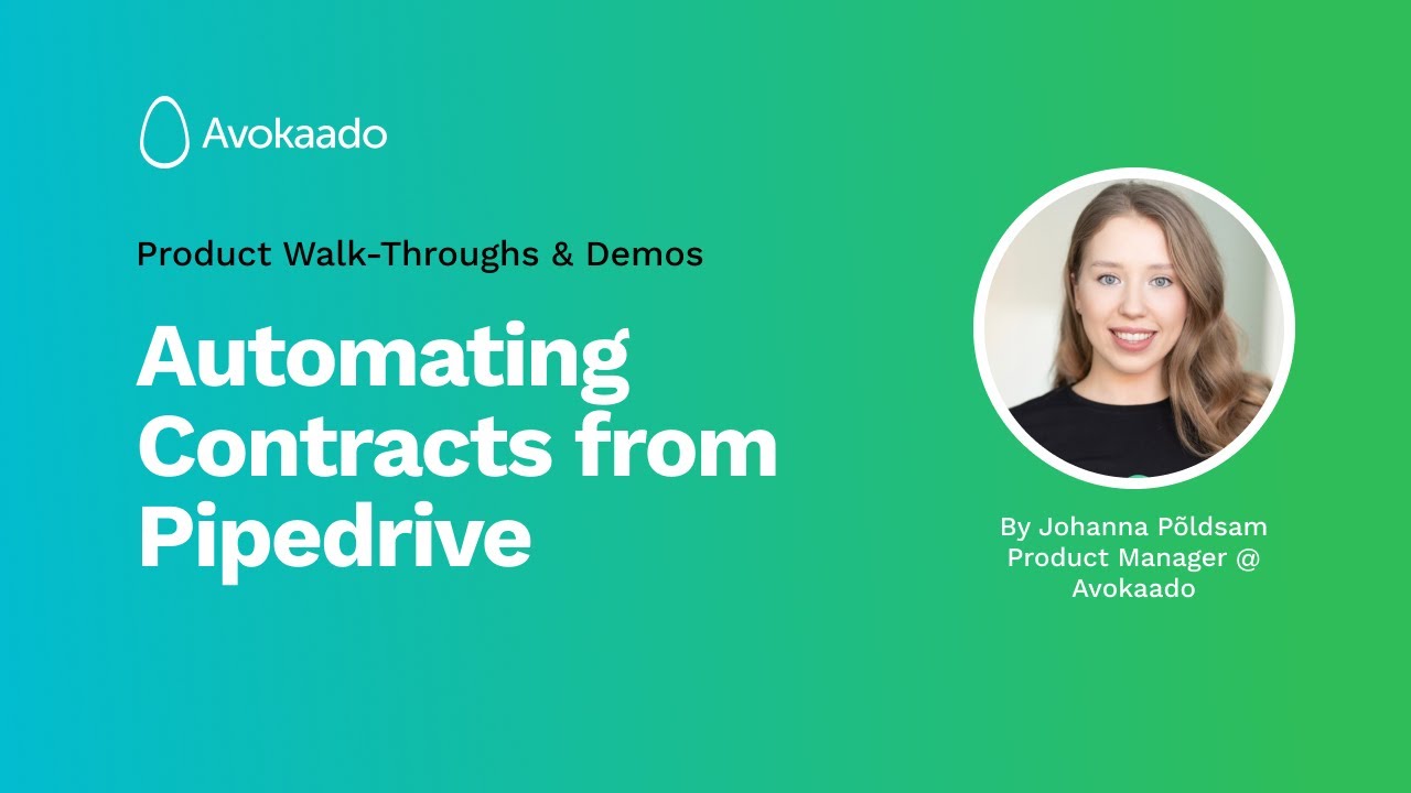 Create Sales Contract from Pipedrive on Autopilot with Avokaado