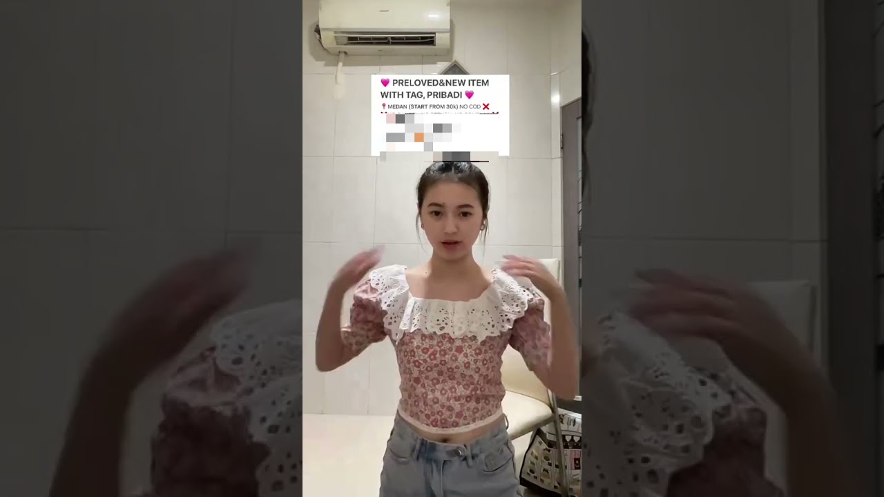 LIVE CROP TOP  KELIATAN LUCU DIPAKE SABRINA MOTIF BUNGA FREE ONGKIR BUAT KALIAN❗
