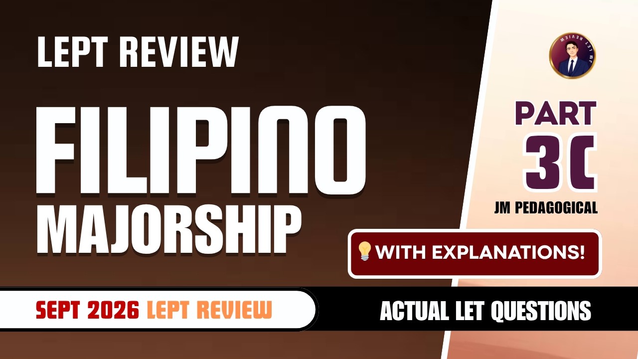 Filipino Major Part 3-C: Let Review 50 Items | March 2026 LET