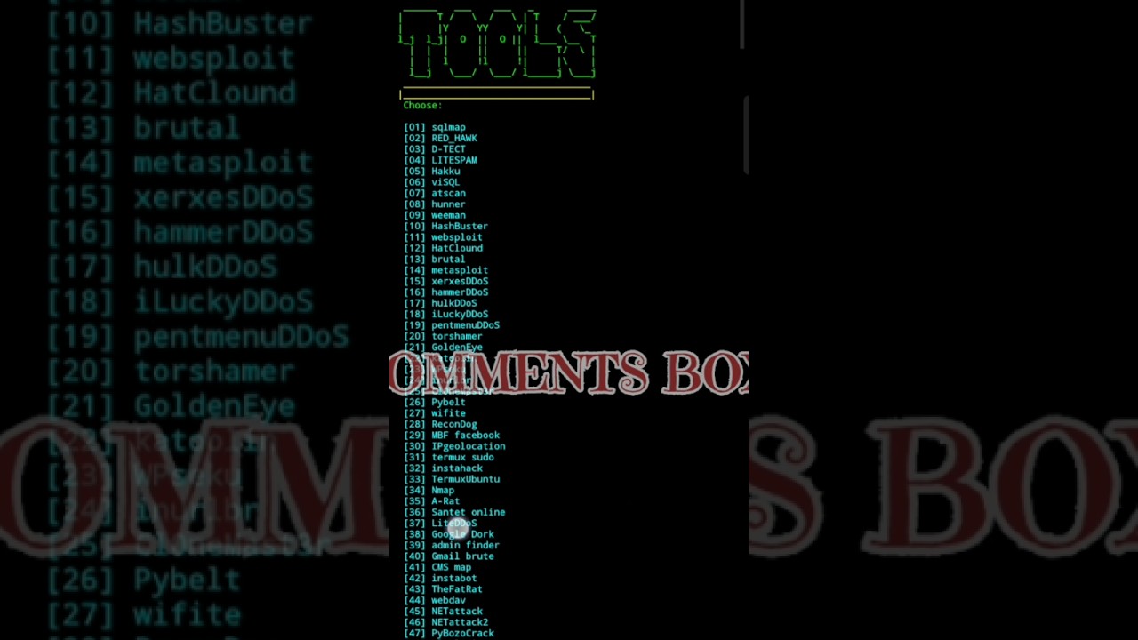 all hacking tools in 1 click 🤯#termux #ytshorts #shorts #tranding #termuxhacking
