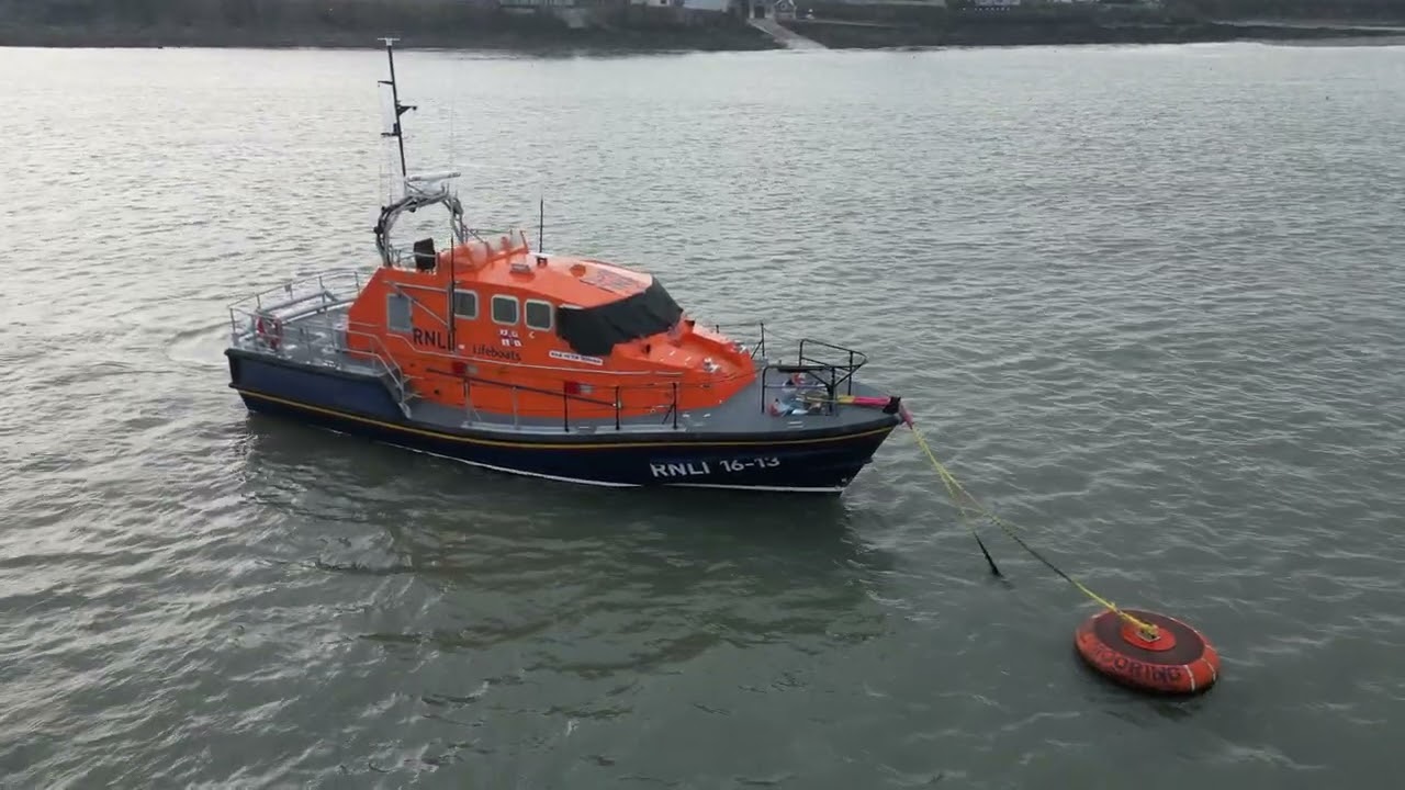 Appledore's All Weather Lifeboat Victor Freeman 16-13. A Tamar Class Lifeboat filmed by drone.
