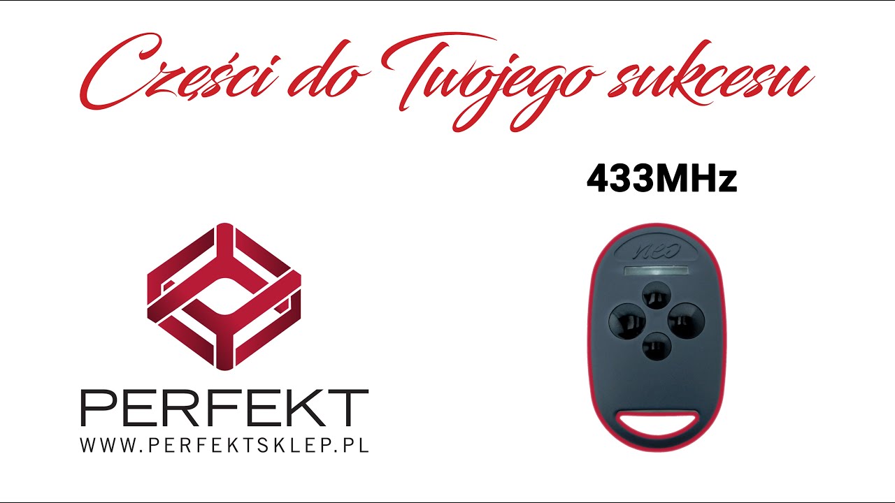 Programowanie pilota NEO nadajnika 4-kanałowego 433MHz DTM System