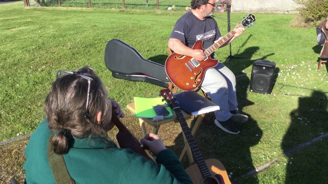 ’All right now’ Donnie Mackay at Stornoway Outdoor Music and song session. June 2021