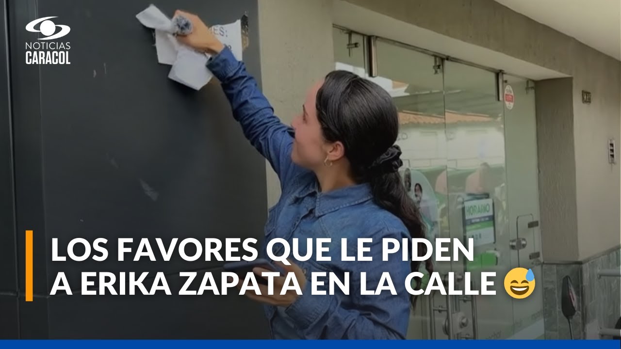 El inusual pedido que le hicieron a Erika Zapata mientras grababa una nota en Medellín
