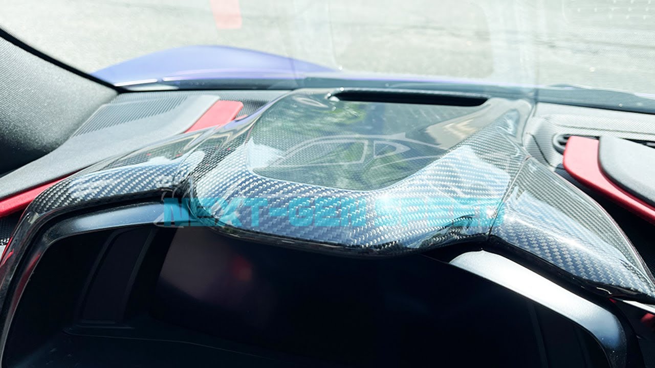 2020-23 C8 Corvette Carbon Fiber Upper Dash Pad Cover by Next-Gen Speed