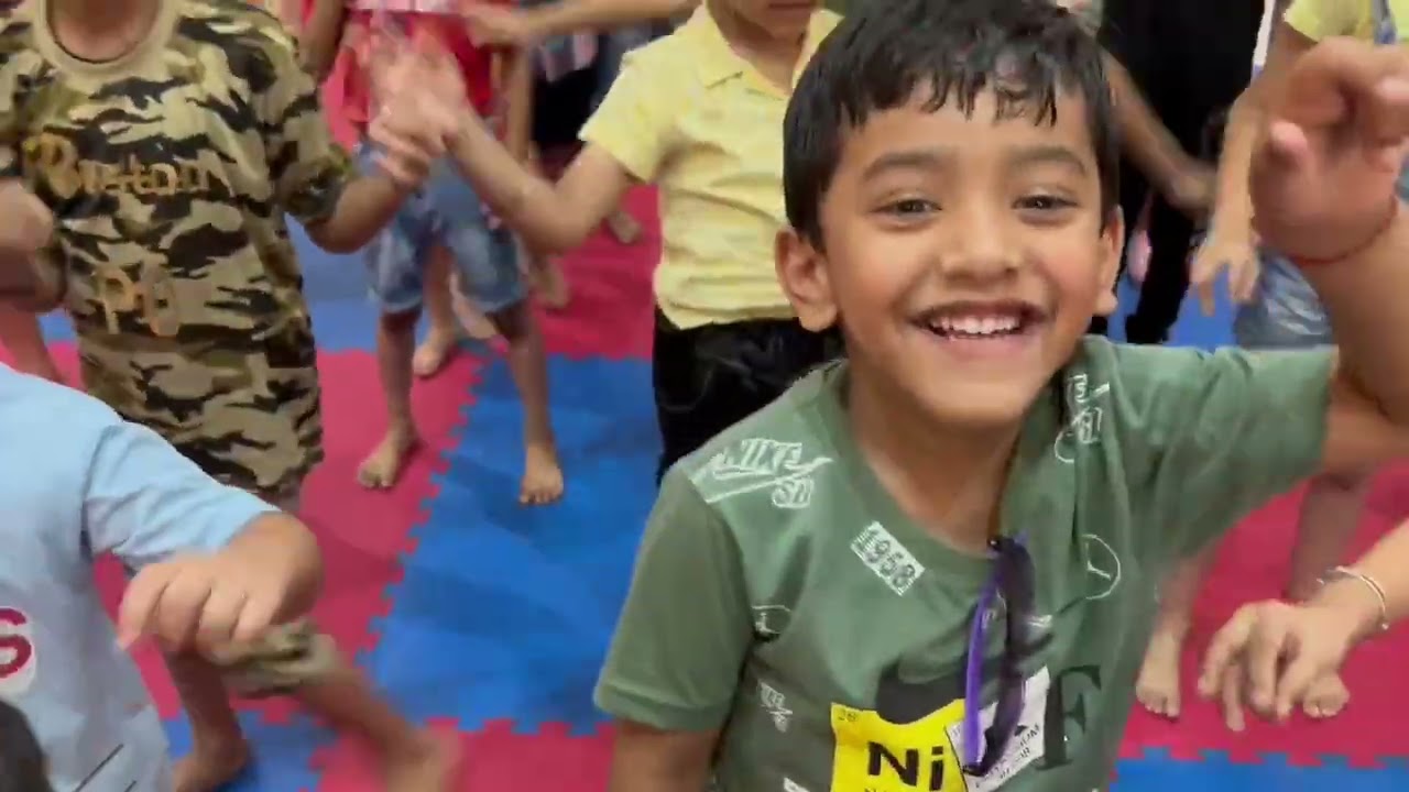 Enjoying dance on bum bum bole in summer camp