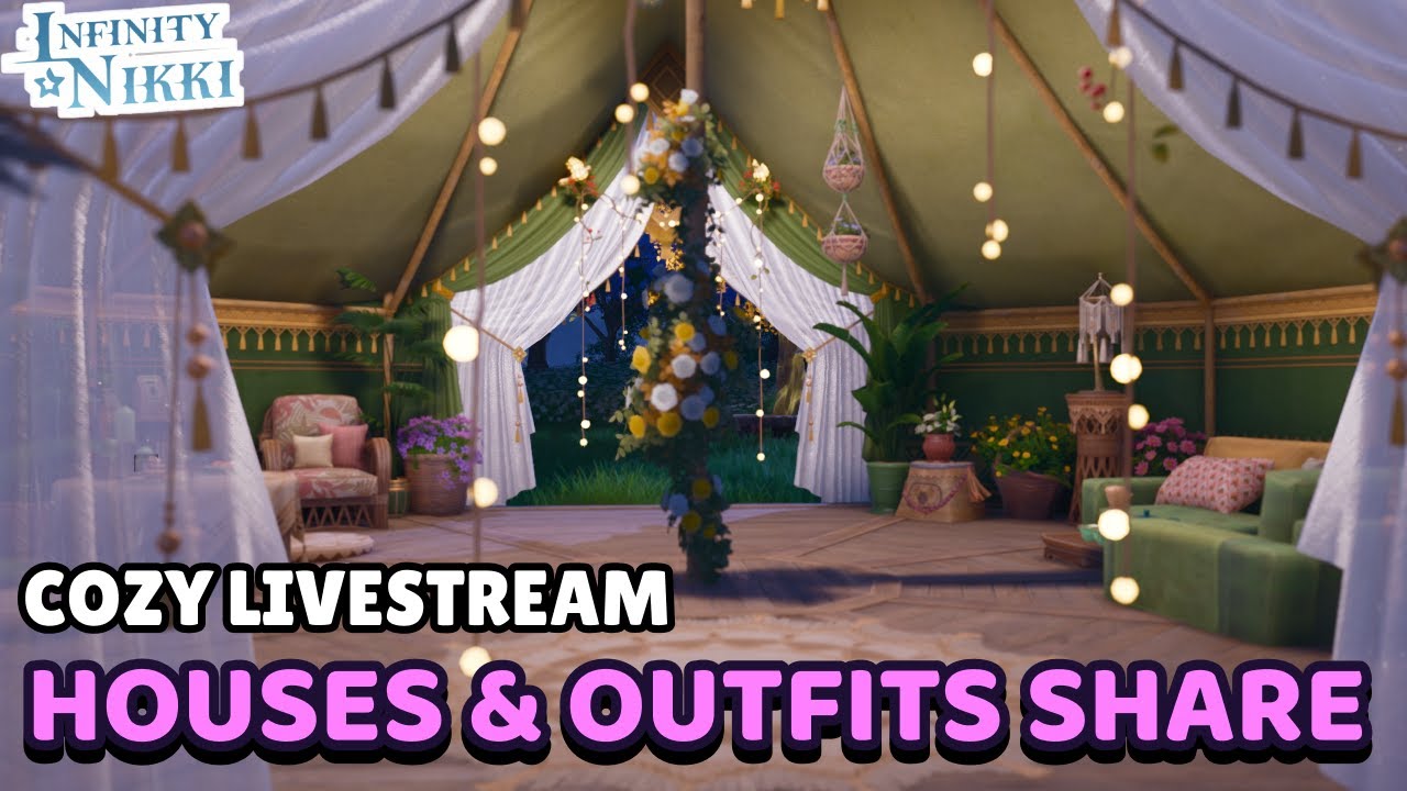 [DROPS] 2.1 SHARE Your Lookbook & House/Islands 🍄 cozy sesh  💜🔮 #infinitynikki