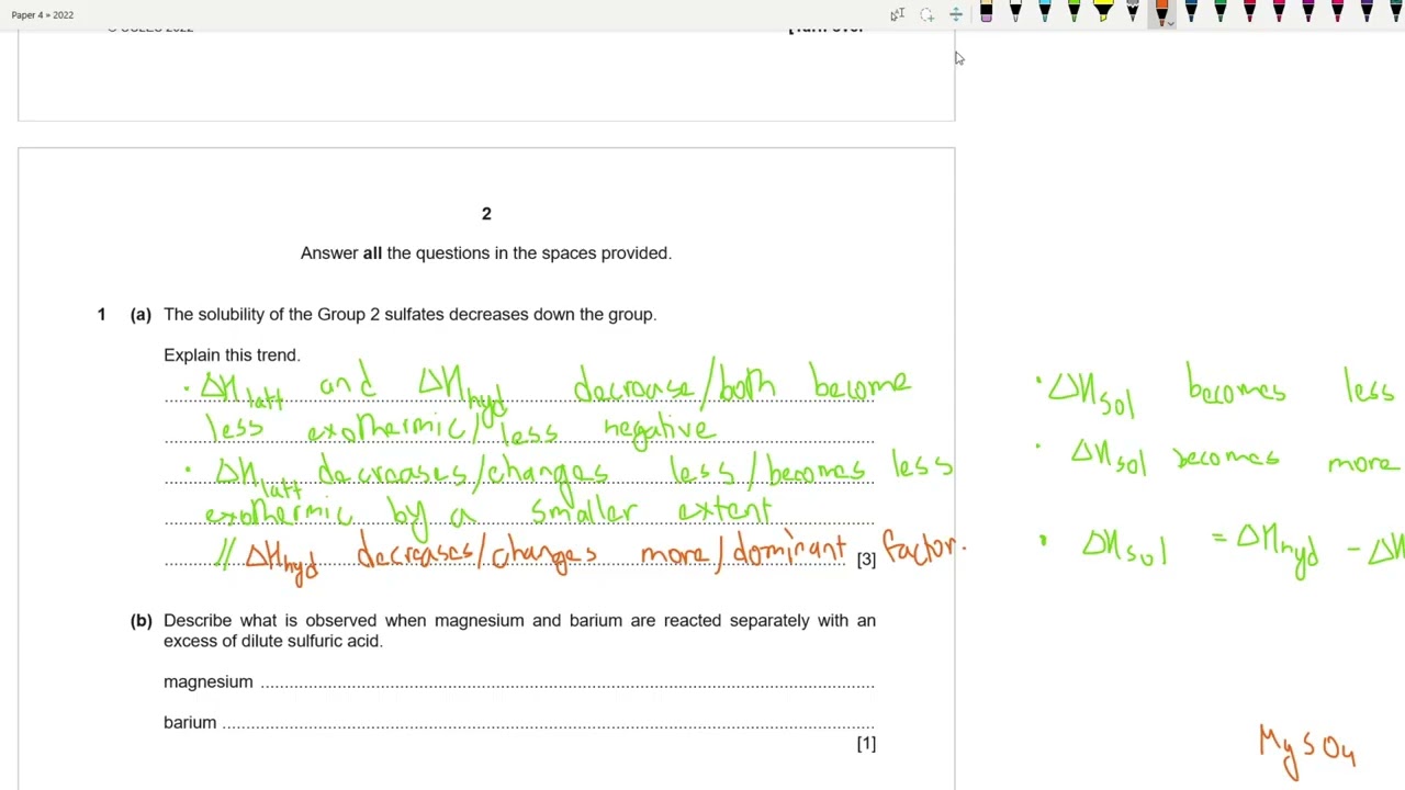 A LEVEL CHEMISTRY 9701 PAPER 4 | May June 2022 | Paper 41 | 43 |   9702/41/M/J/22 | 9702/43/M/J/22