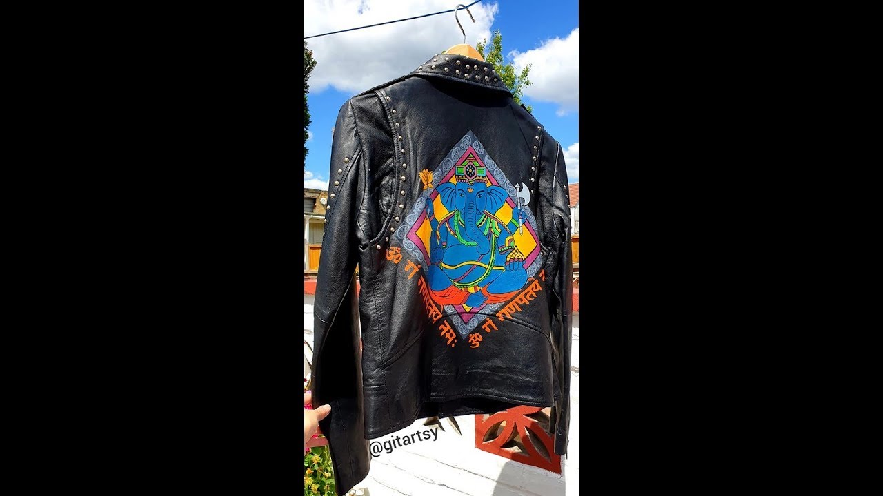 How to paint a leather jacket with angelus paint