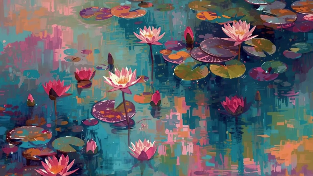 Still TV Art! Change your TV into changeable art!  Monet inspired water lilies. #art #smarttv