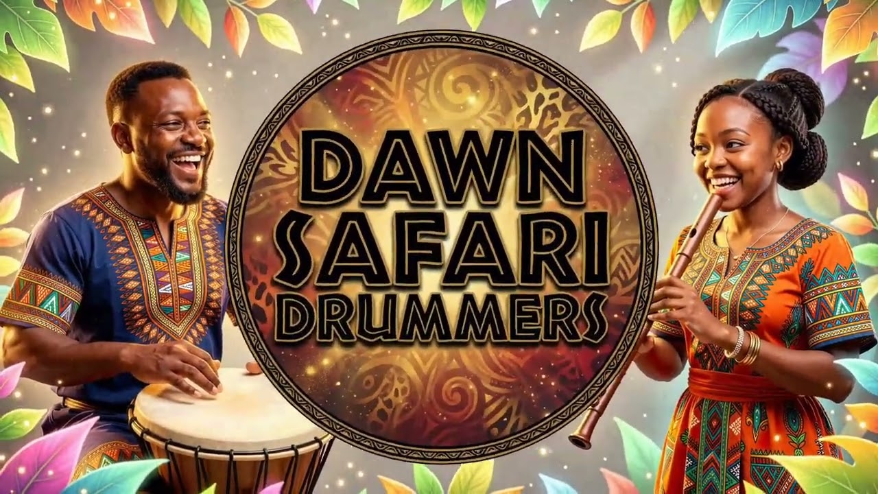 Dawn Safari Drummers - Wild Rhythms of Awakening, Energetic Dance Song with Joyful Morning Vibes